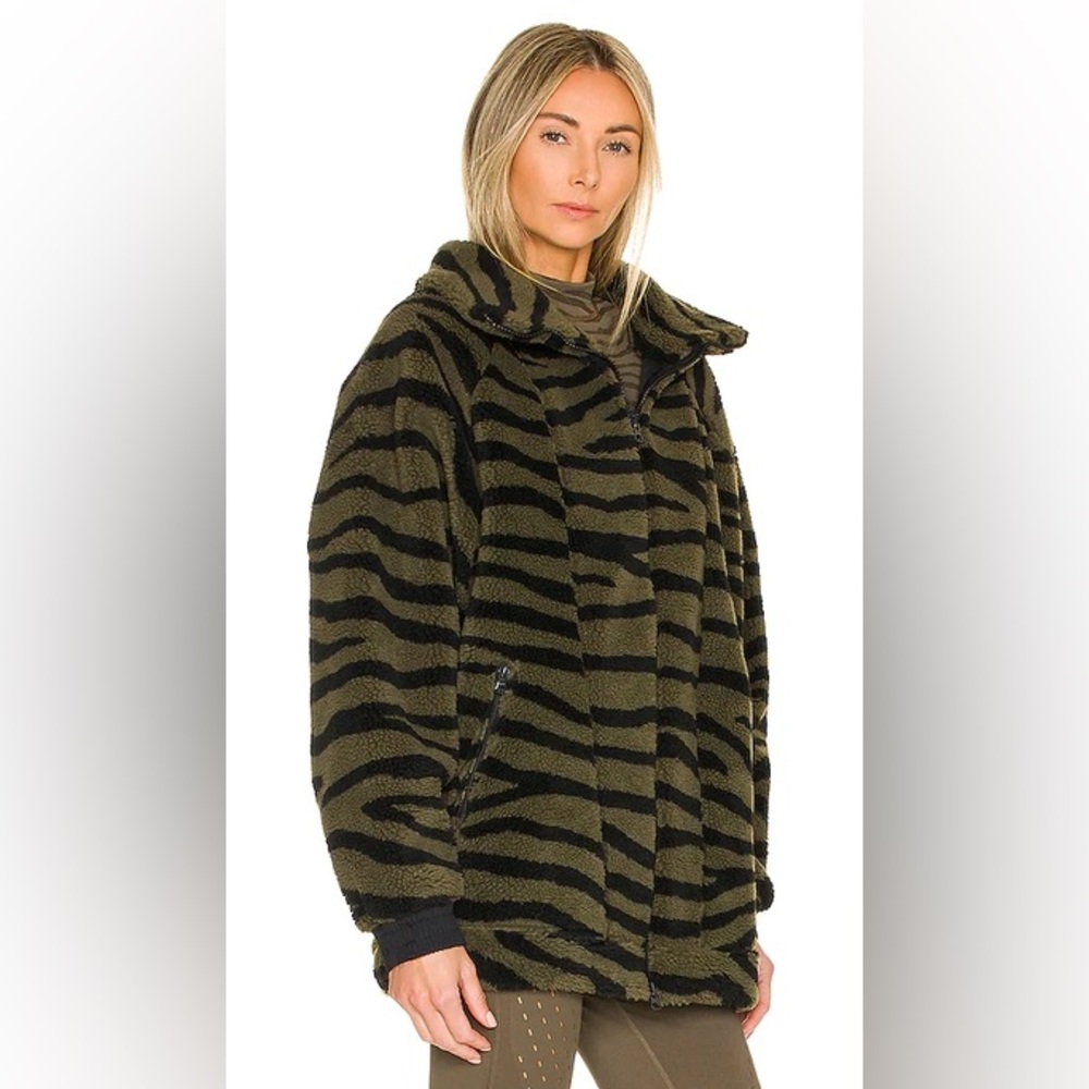 Adidas by Stella McCartney Olive and Black Teddy Jacket